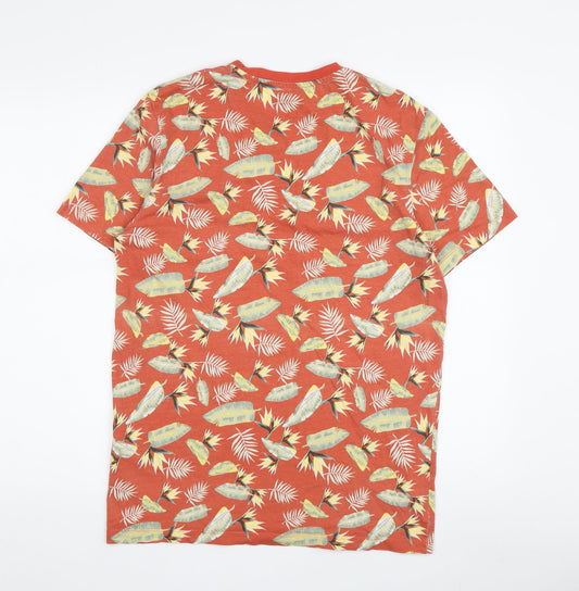 Jack & Jones Men's Orange Tropical T-Shirt, Size S