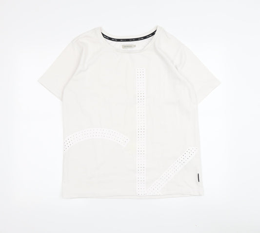 Womens UK Size XS Calvin Klein White Basic T-Shirt