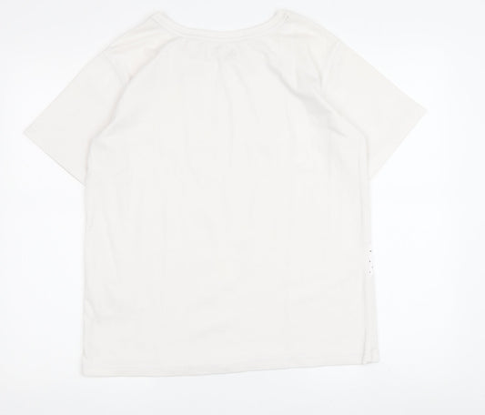 Calvin Klein Women's White XS Casual T-Shirt Basic
