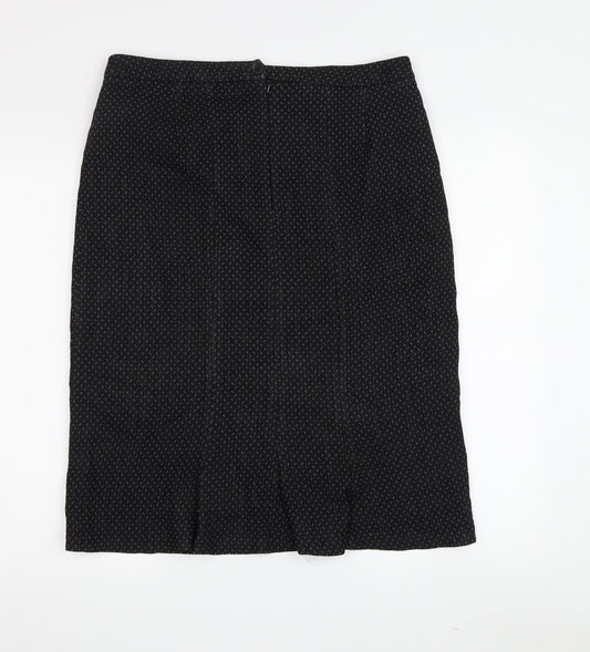 Laura Ashley Women's Black Knee Length Pencil Skirt, Size 12