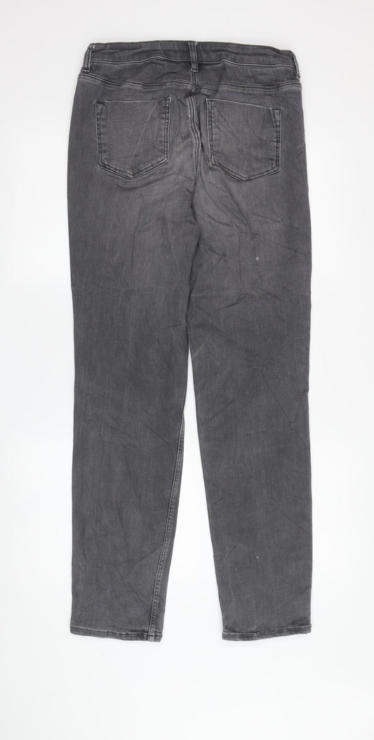 Womens UK Size 10 White Label Regular Fit Straight Grey Jeans