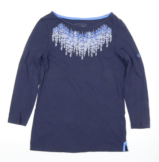 Womens UK Size 8 Craghoppers Blue Basic T-Shirt