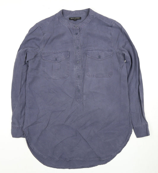 Womens UK Size XS Banana Republic Blue Basic Button-Up
