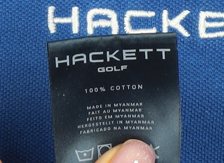 Hackett Men's Blue Polo Shirt, Size M, Golf Casual