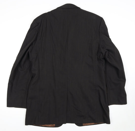 Mens UK Size 42 Jeff Banks Regular Black Suit Jacket