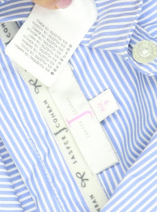 Jasper Conran Girls Blue Striped Embroidered Sleeveless Shirt
