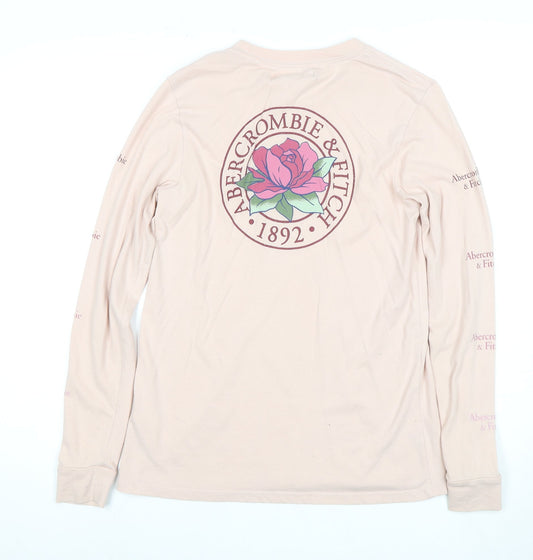 Abercrombie & Fitch Women's Beige XS Long Sleeve T-Shirt