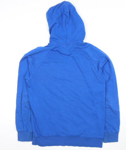 adidas Men's Blue Pullover Hoodie, Size S, Logo Accent
