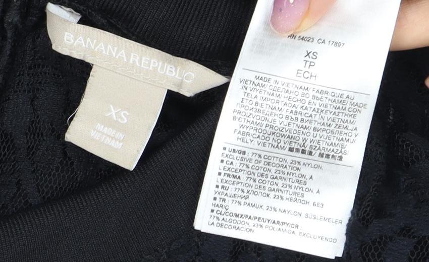 Banana Republic Women's Black Lace Blouse XS