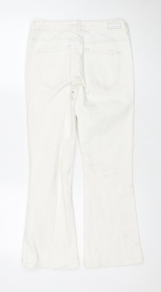 Diesel Women's White Bootcut Jeans, Slim Fit, Size 8