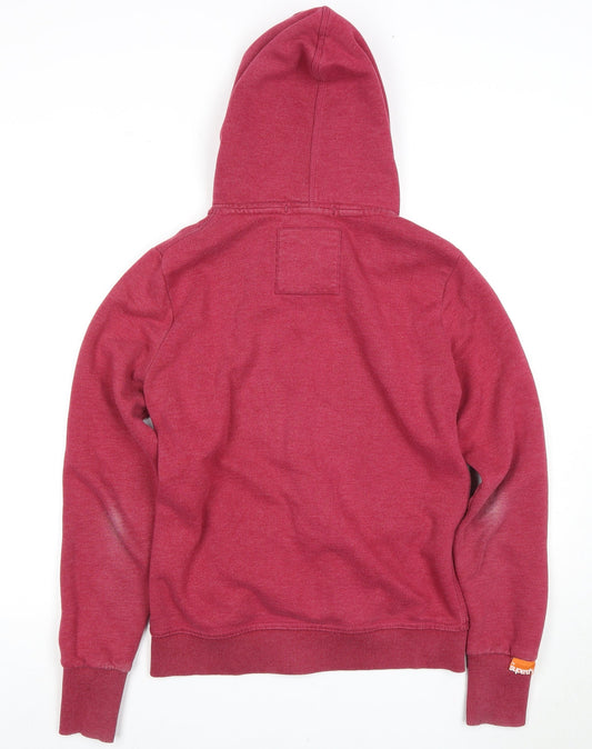 Superdry Women's Red Full Zip Hoodie Size M
