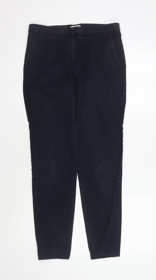 Womens UK Size 10 Jigsaw Regular Fit Black Trousers