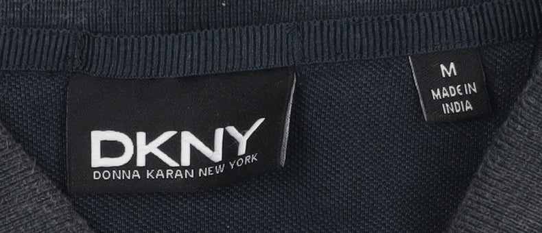 DKNY Men's Black Short Sleeve Polo Shirt M