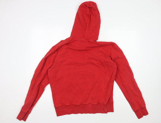 Mens UK Size M FILA Red Pullover Hoodie