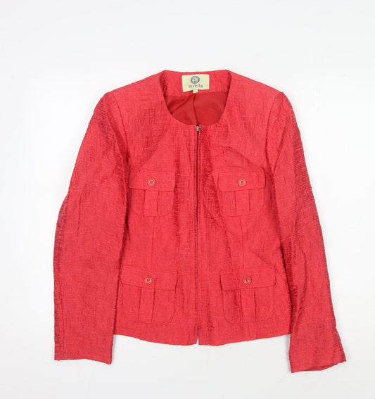 Womens UK Size 10 Viyella Regular Red Blazer