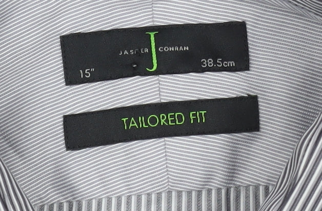 Jasper Conran Men's Grey Striped Classic Shirt 15