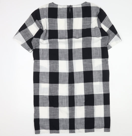 Jigsaw Women's Black Check Shift Dress S