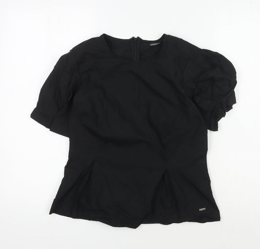 Womens UK Size XS DKNY Black Blouse