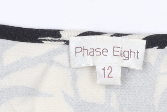 Womens UK Size 12 Phase Eight Black Wrap Blouse