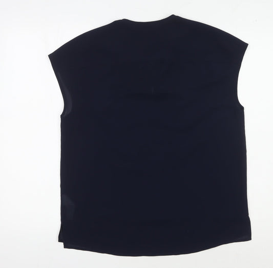 Womens UK Size 2 J.CREW Blue Basic Blouse