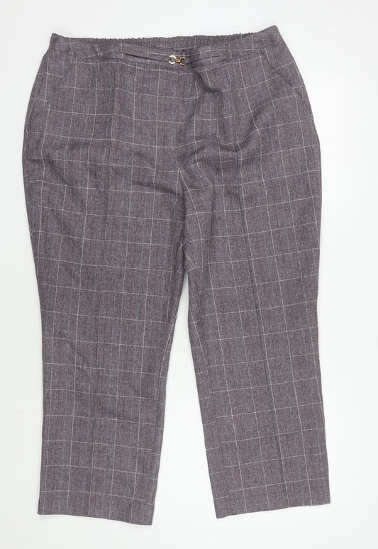 Womens UK Size 18 Damart Relaxed Fit Multicoloured Trousers
