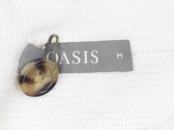 Womens UK Size M Oasis Ivory Pullover Jumper