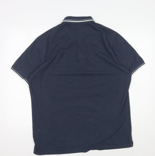 Ben Sherman Men's Polo shirt Blue, size XL.