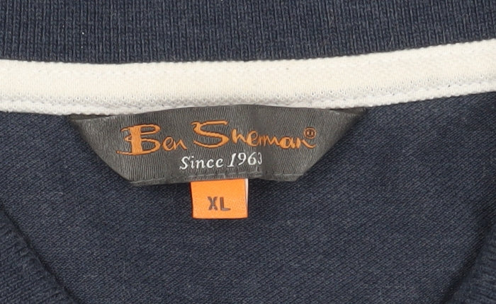 Ben Sherman Men's Polo shirt Blue, size XL.