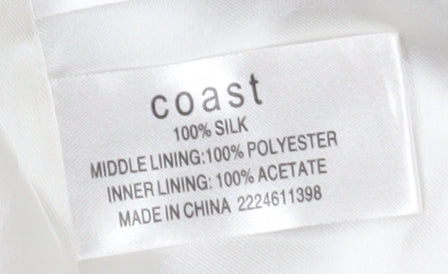 Coast Women Multicoloured Strapless Silk Geometric Dress