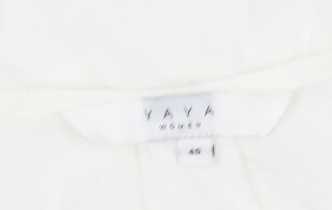 Womens UK Size 12 YAYA White Basic Blouse