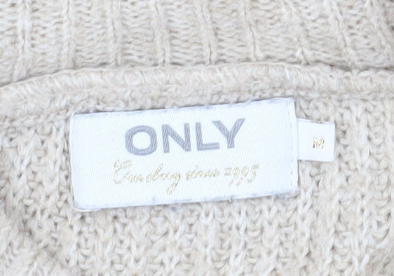 Womens UK Size M Only Beige Pullover Jumper