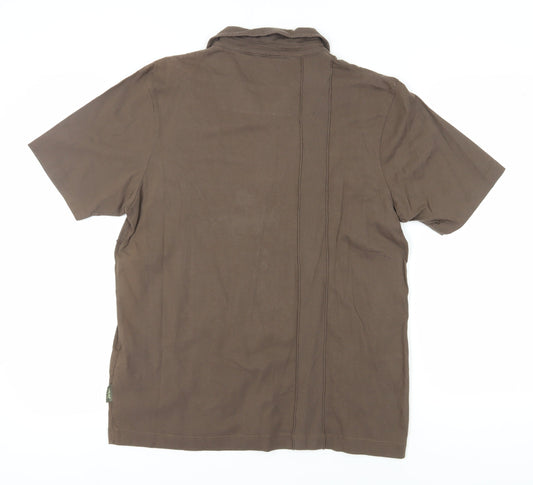 Ted Baker Men’s Brown Polo Shirt Size 5 Short Sleeve