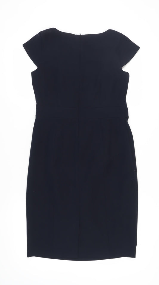 Linea Women's Black Sheath Dress, Size 12, Classic Style