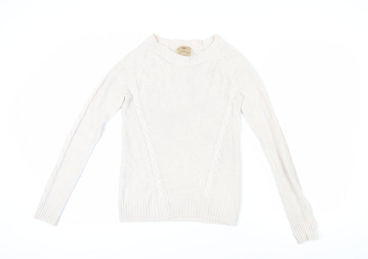 Womens UK Size S Aphorism White Pullover Jumper