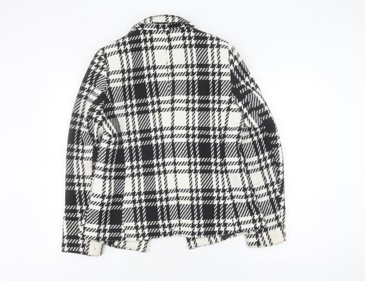 New Look Women's Black Check Blazer Size 10 Lined