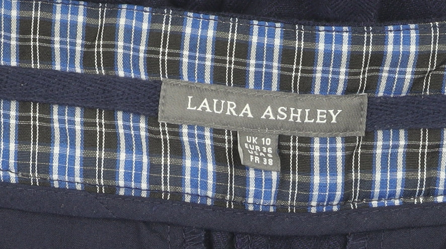Womens UK Size 10 Laura Ashley Regular Fit Blue Trousers
