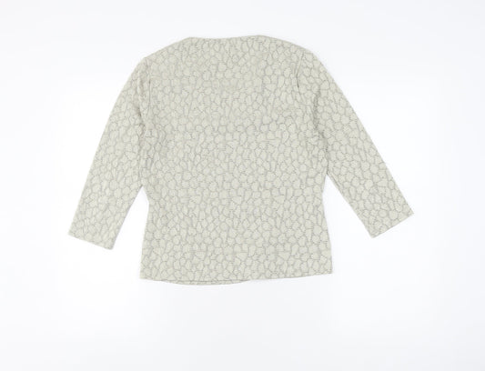 Womens UK Size S Viyella Grey Basic Blouse