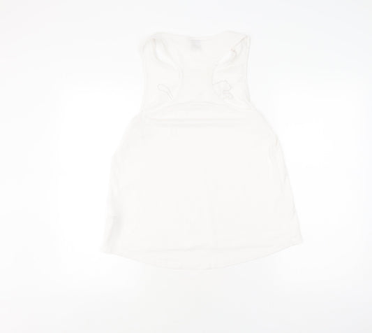 Puma Women's White Tank Top, Size S - Athletic Fit, Gym Ready