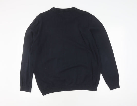 Jack & Jones Men's Black XL V-Neck Pullover Jumper