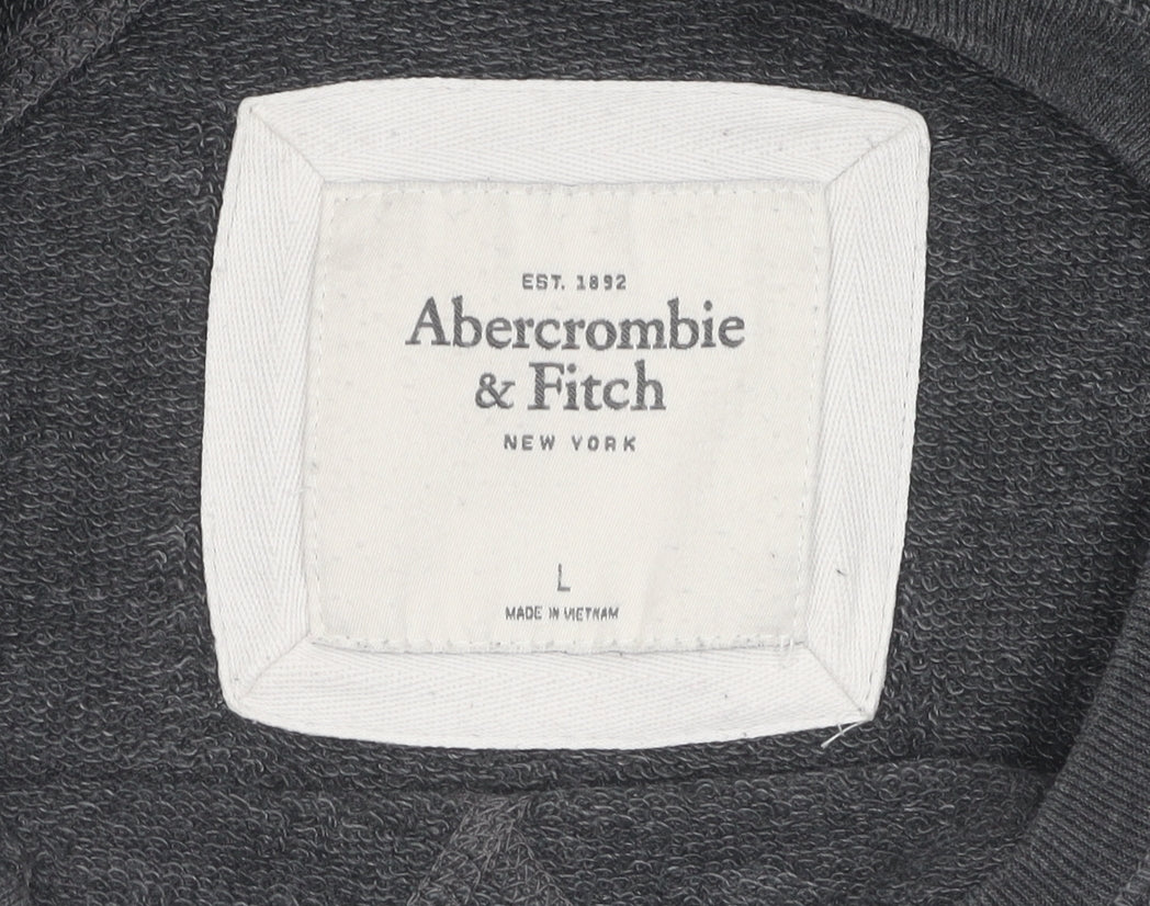 Abercrombie & Fitch Girls Black Sequin Pullover Sweatshirt Size L