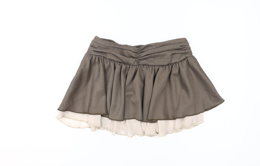 PrettyLittleThing Women's Beige Flare Skirt Size 8