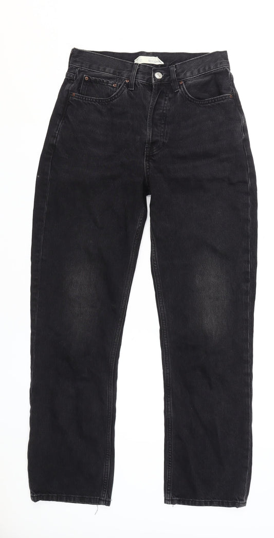 Topshop Women's Black Straight Jeans Size 4 Classic Fit