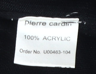Pierre Cardin Men's Black V-Neck Jumper Size L Acrylic Knit