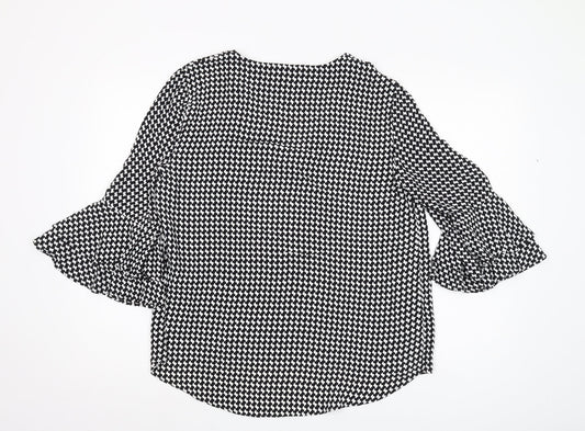 Womens UK Size 12 Zara Black Blouse