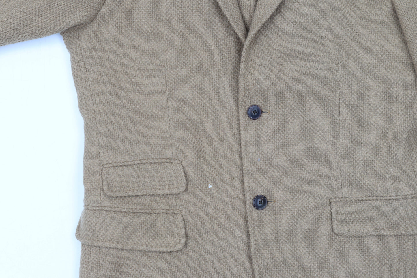 Mens UK Size 40 Massimo Dutti Regular Beige Suit Jacket