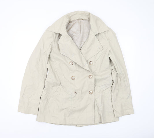 Womens UK Size 12 Austin Reed Beige Pea Coat