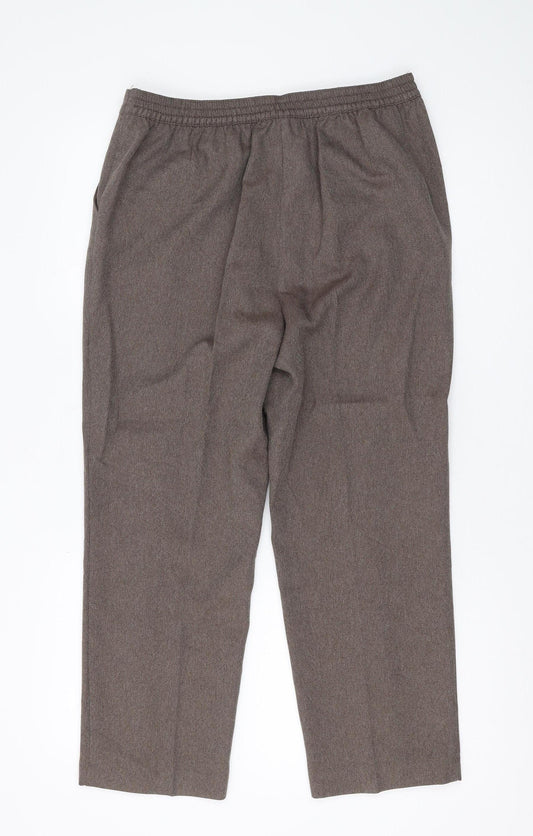 Womens UK Size 12 Honor Millburn Regular Fit Cropped Brown Trousers