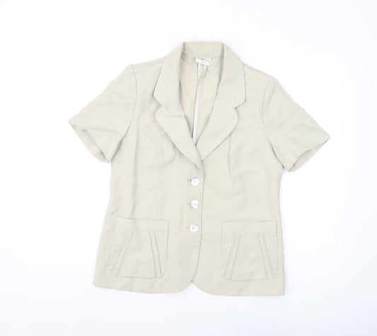 Womens UK Size 10 Eastex Regular Beige Suit Jacket