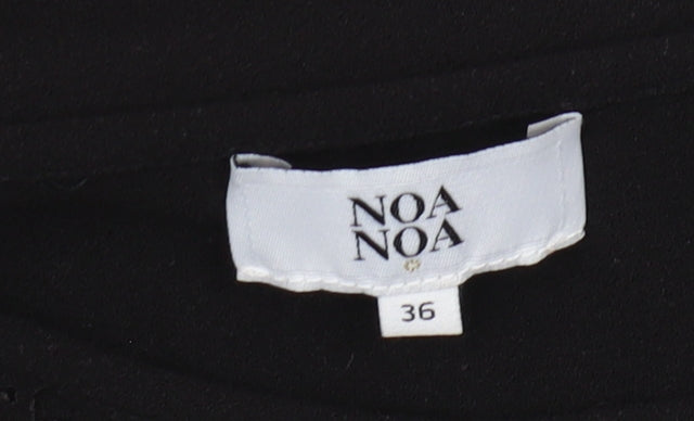 Womens UK Size 8 Noa Noa Black Basic Blouse
