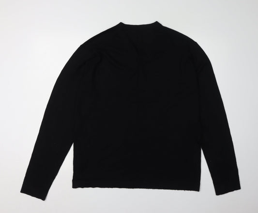 United Colors of Benetton 2XL Men's Black V-Neck Pullover